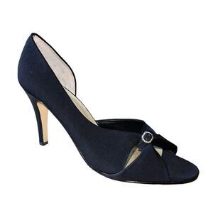 Caparros Black Peau/Silk Frannie -Satin/Silk Material - Manmade Upper Wmns Sz 10